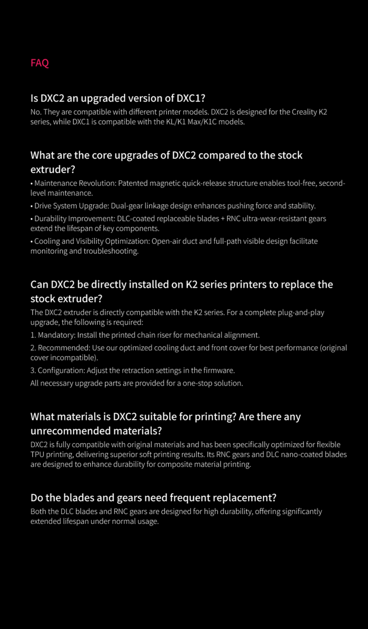 Phaetus DXC2 Extruder Upgrade – Ultimative Präzision für Creality K2 / Pro / Plus